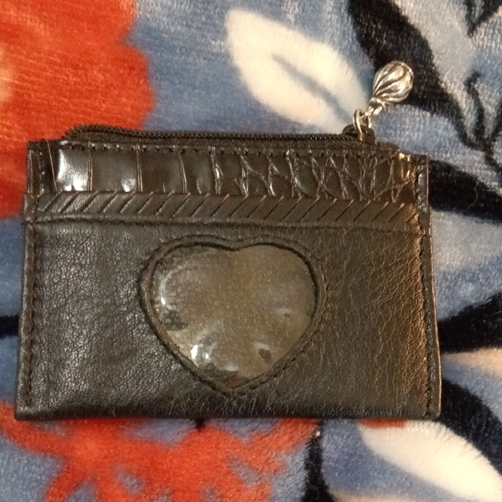 Brighton Black Crossbody Bag with Heart Detail